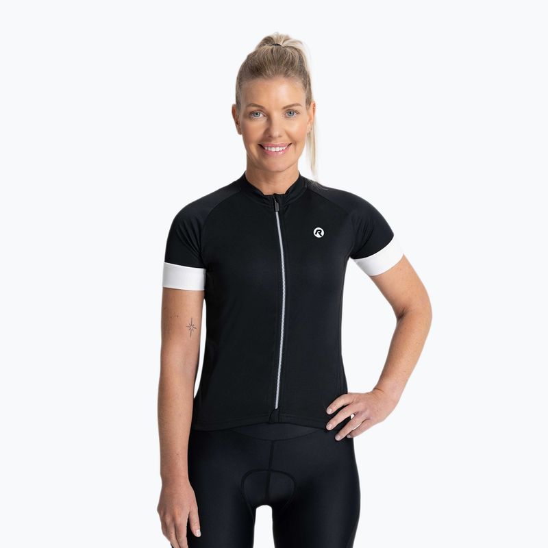 Tricou de ciclism pentru femei Rogelli Modesta black /white