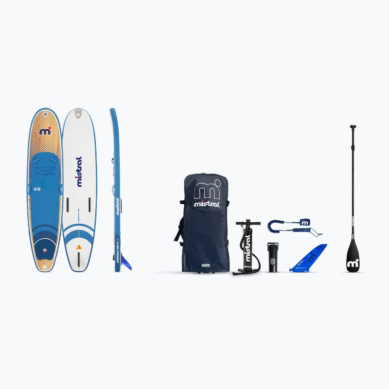 Placă SUP Mistral Sunburst Air 11'0 Wood blue/white