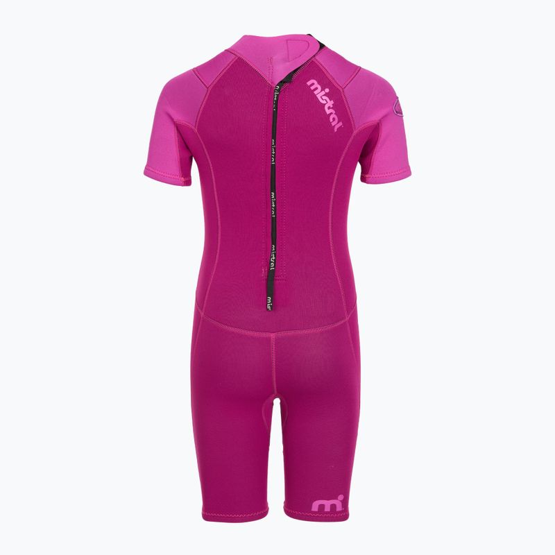 Costum de înot pentru copii Mistral Breeze 76 2,5/2mm Kids Shorty pink 3