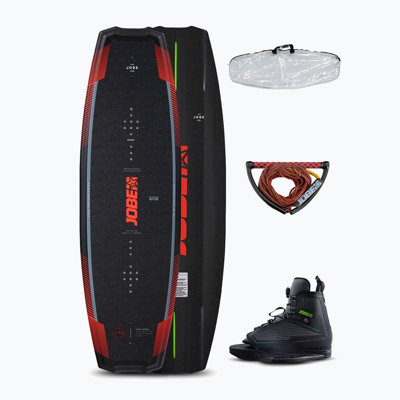 JOBE Wakeboard Logo Wakeboard 138 și set de legături negru/roșu 278822008 5