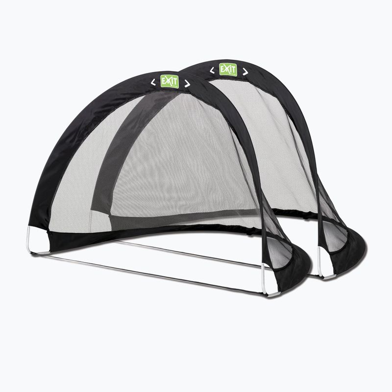 Poartă de fotbal EXIT Flexx Pop-Up 2 szt. 120 x 80 cm neagră 79