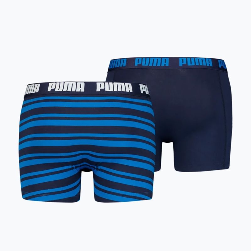 Boxeri pentru bărbați PUMA Heritage Stripe 2szt blue 2
