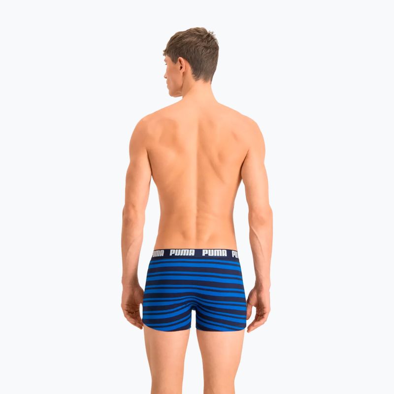Boxeri pentru bărbați PUMA Heritage Stripe 2szt blue