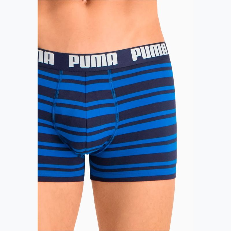 Boxeri pentru bărbați PUMA Heritage Stripe 2szt blue