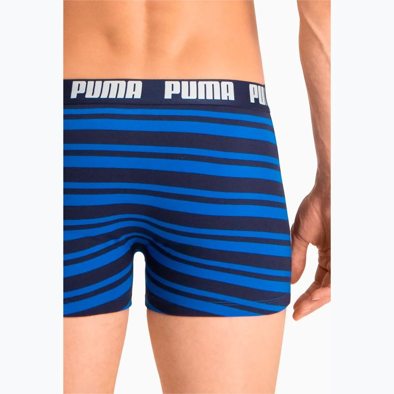 Boxeri pentru bărbați PUMA Heritage Stripe 2szt blue