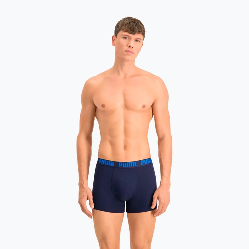 Boxeri pentru bărbați PUMA Heritage Stripe 2szt blue