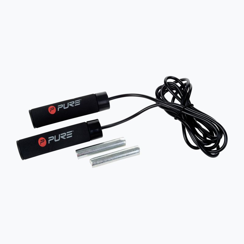 Pure2Improve Weighted Jumprope negru 2168