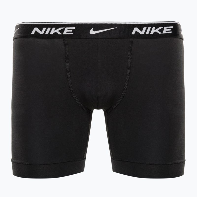 Chiloți de boxeri Nike Everyday Cotton Stretch Boxer Brief 3Pk MP1 pentru bărbați, alb/gri Heather / negru 2