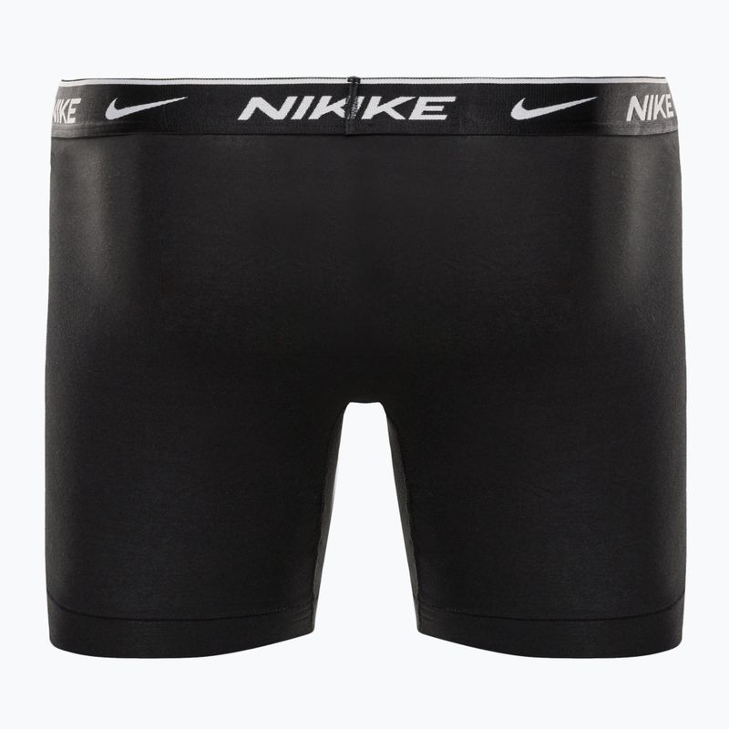 Chiloți de boxeri Nike Everyday Cotton Stretch Boxer Brief 3Pk MP1 pentru bărbați, alb/gri Heather / negru 3