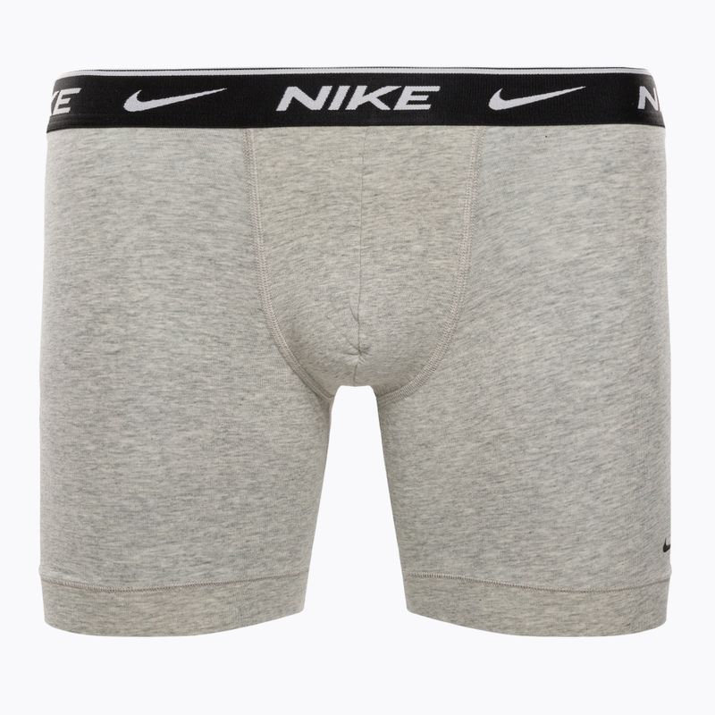 Chiloți de boxeri Nike Everyday Cotton Stretch Boxer Brief 3Pk MP1 pentru bărbați, alb/gri Heather / negru 5