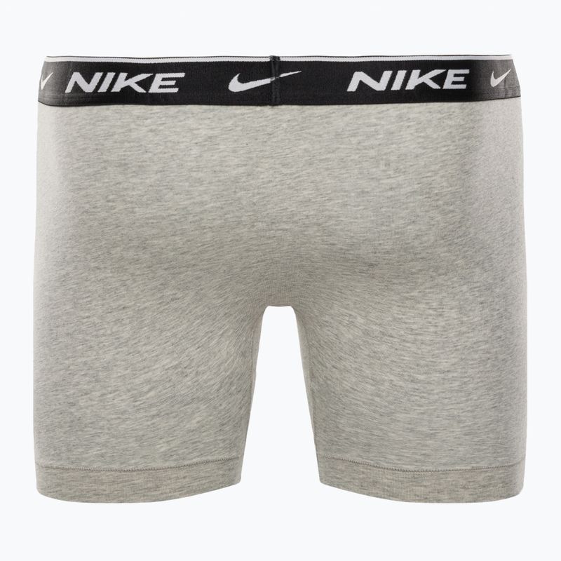 Chiloți de boxeri Nike Everyday Cotton Stretch Boxer Brief 3Pk MP1 pentru bărbați, alb/gri Heather / negru 6