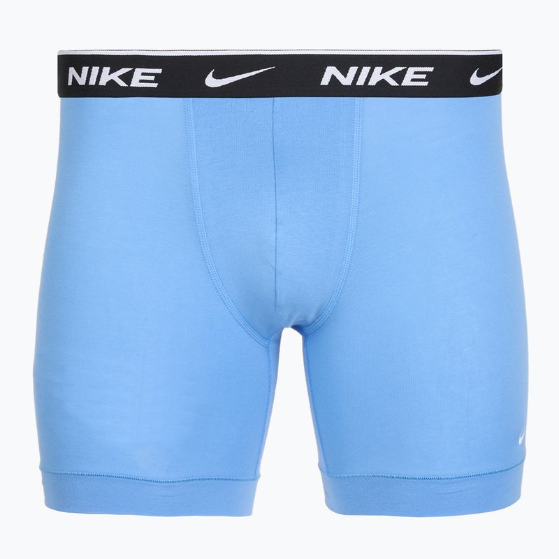 Boxeri pentru bărbați Nike Everyday Cotton Stretch 3 pairs swoosh print/grey/university blue 2