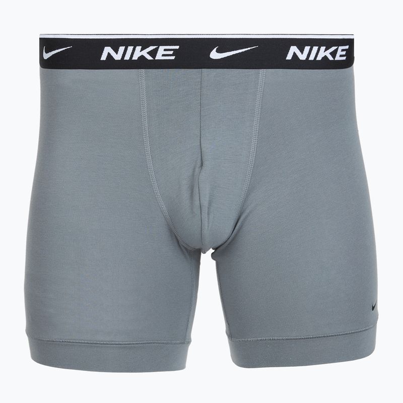 Boxeri pentru bărbați Nike Everyday Cotton Stretch 3 pairs swoosh print/grey/university blue 3