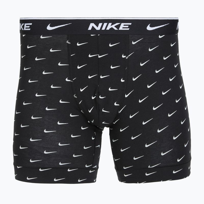 Boxeri pentru bărbați Nike Everyday Cotton Stretch 3 pairs swoosh print/grey/university blue 4
