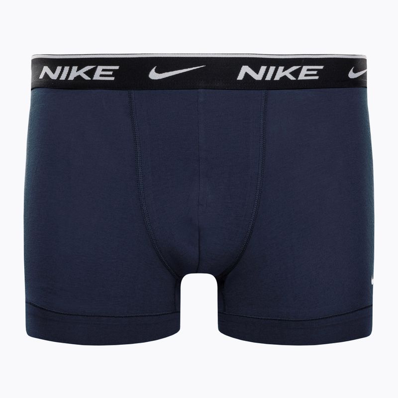 Boxeri pentru bărbați Nike Everyday Cotton Stretch Trunk 3Pk UB1 obsidian / game royal / negru 5