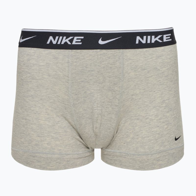 Boxeri pentru bărbație Nike Everyday Cotton Stretch Trunk 3 perechi  white/grey heather/black 3