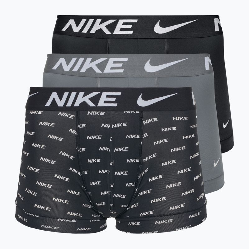 Boxeri pentru bărbați Nike Dri-Fit Essential 3 perechi  nike logo print/cool grey/black