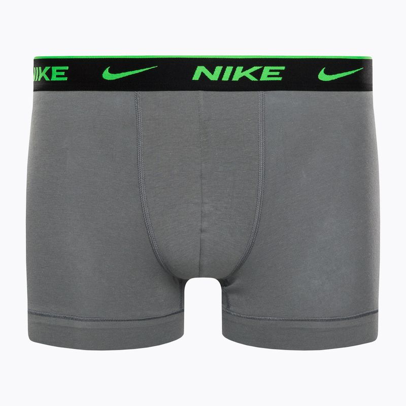 Boxeri pentru bărbați Nike Everyday Cotton Stretch Trunk 3Pk BAU BAU imprimeu geo block/cool grey/negru 5