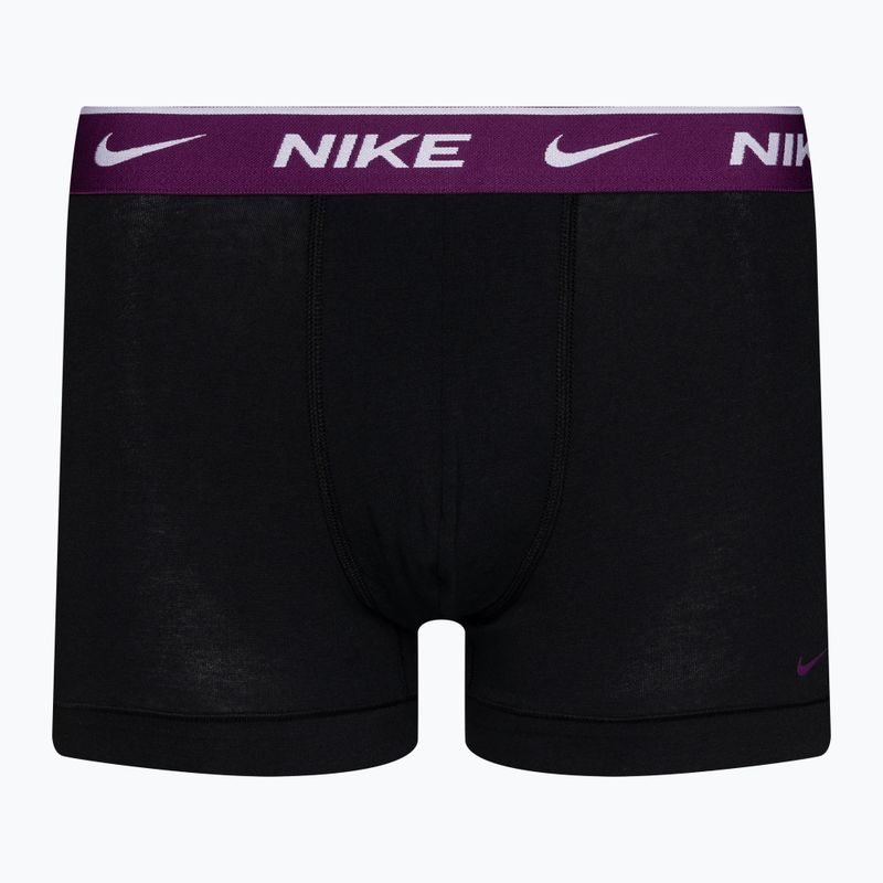 Boxeri pentru bărbați Nike Everyday Cotton Stretch Trunk 3 pary black/violet/orange 3