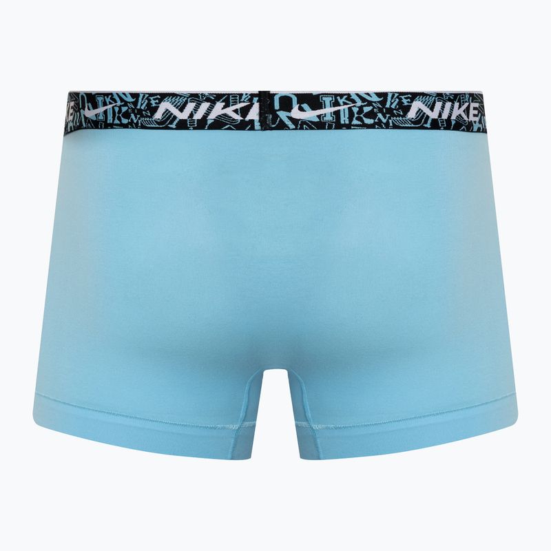 Boxeri pentru bărbați Nike Everyday Cotton Stretch Trunk 3 pary red/aquarius blue/stadium green 5