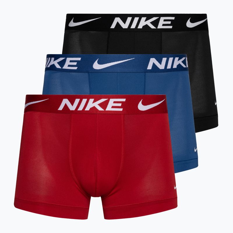 Boxeri pentru bărbați Nike Dri-Fit Essential Micro Trunk 3 pary black/red/blue