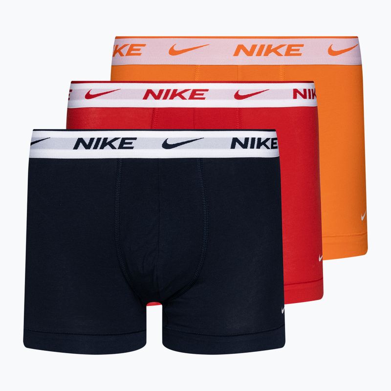 Boxeri pentru bărbați Nike Everyday Cotton Stretch Trunk 3 pary blue/orange/red