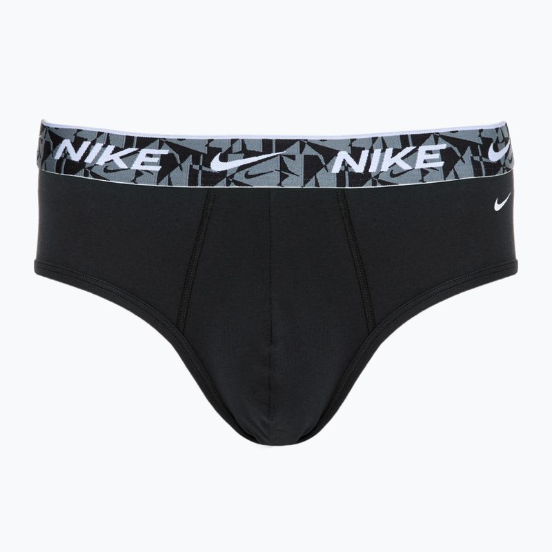 Slip pentru bărbați Nike Everyday Cotton Stretch Brief 3 pary black/green/black 2