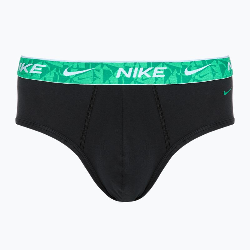 Slip pentru bărbați Nike Everyday Cotton Stretch Brief 3 pary black/green/black 3