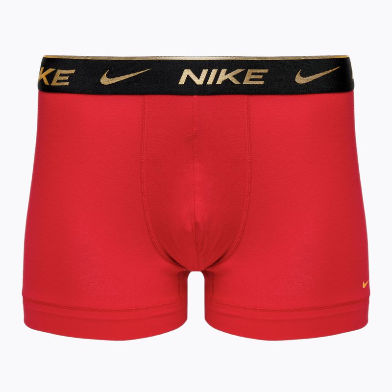 Boxeri pentru bărbați Nike Everyday Cotton Stretch Trunk 3 perechi  black silver/red gold/black gold 3