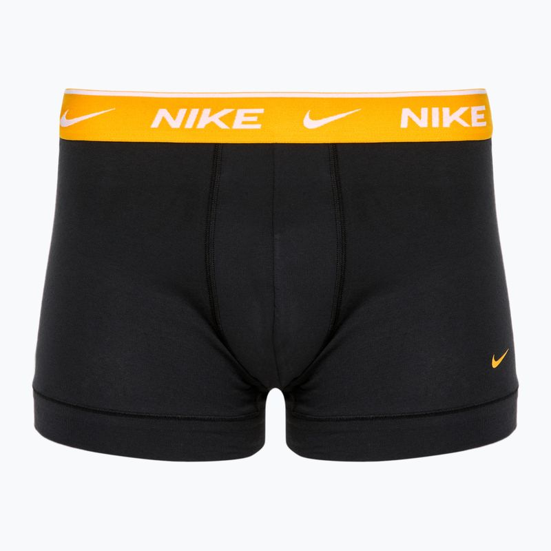 Boxeri pentru bărbați Nike Everyday Cotton Stretch Trunk 3 perechi  black/gold/hyper crimson 2