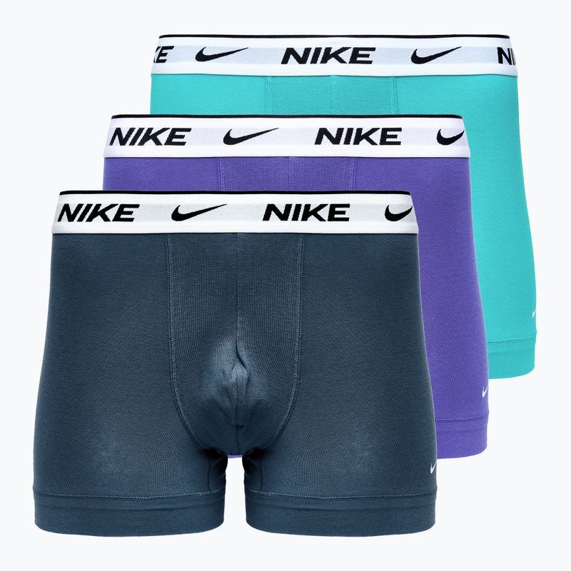 Boxeri pentru bărbați Nike Everyday Cotton Stretch Trunk 3 perechi  dustycactus/black/arm navy