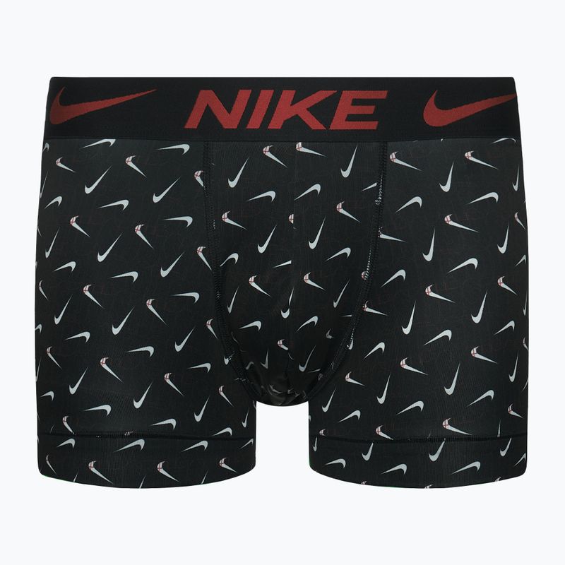Boxeri pentru bărbați Nike Dri-Fit Essential 3 pary swoosh life print/uni red/black