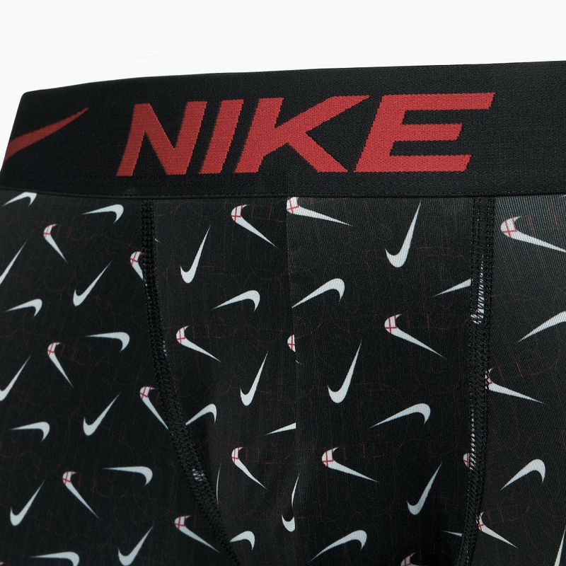 Boxeri pentru bărbați Nike Dri-Fit Essential 3 pary swoosh life print/uni red/black