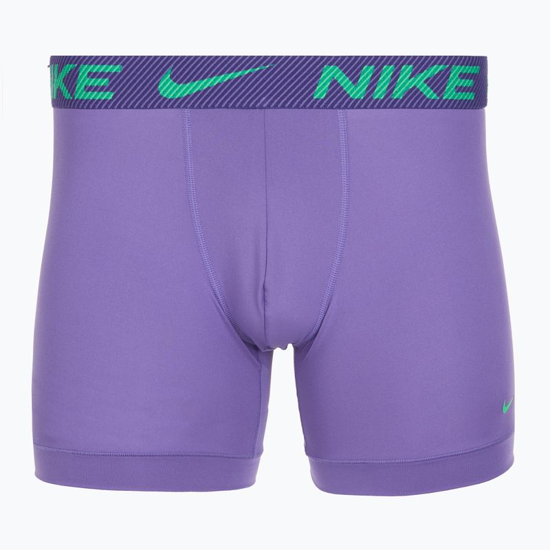 Boxeri pentru bărbați Nike Dri-Fit Essential Micro Boxer Brief 3 pary green shock/wild violet/black txtd wb 3