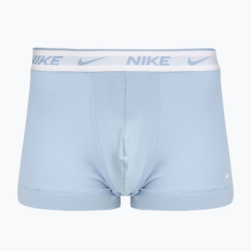 Boxeri pentru bărbați Nike Everyday Cotton Stretch Trunk 3 perechi light armry blue/blue force/white waistband 5