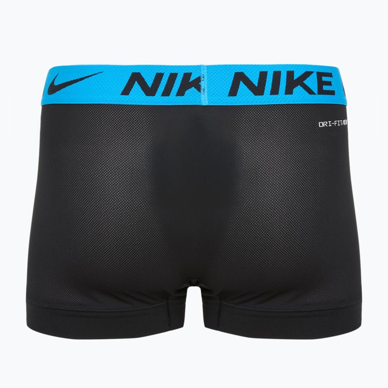 Boxeri pentru bărbați Nike Dri-FIT Cotton Trunk 3 pary black mint foam/blue hero/bright ceramic wb 2