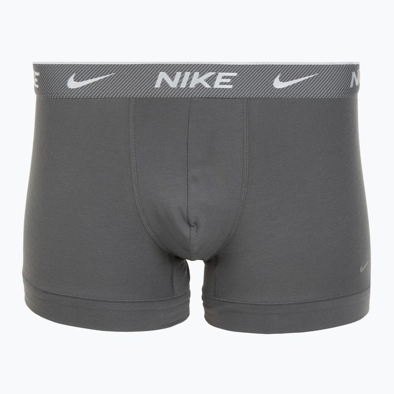 Boxeri pentru bărbați Nike Everyday Cotton Stretch Trunk 3 perechi black/iron gry/cool grey high shine textured wb 3