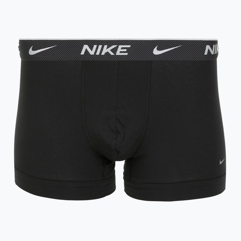 Boxeri pentru bărbați Nike Everyday Cotton Stretch Trunk 3 perechi black/iron gry/cool grey high shine textured wb 4