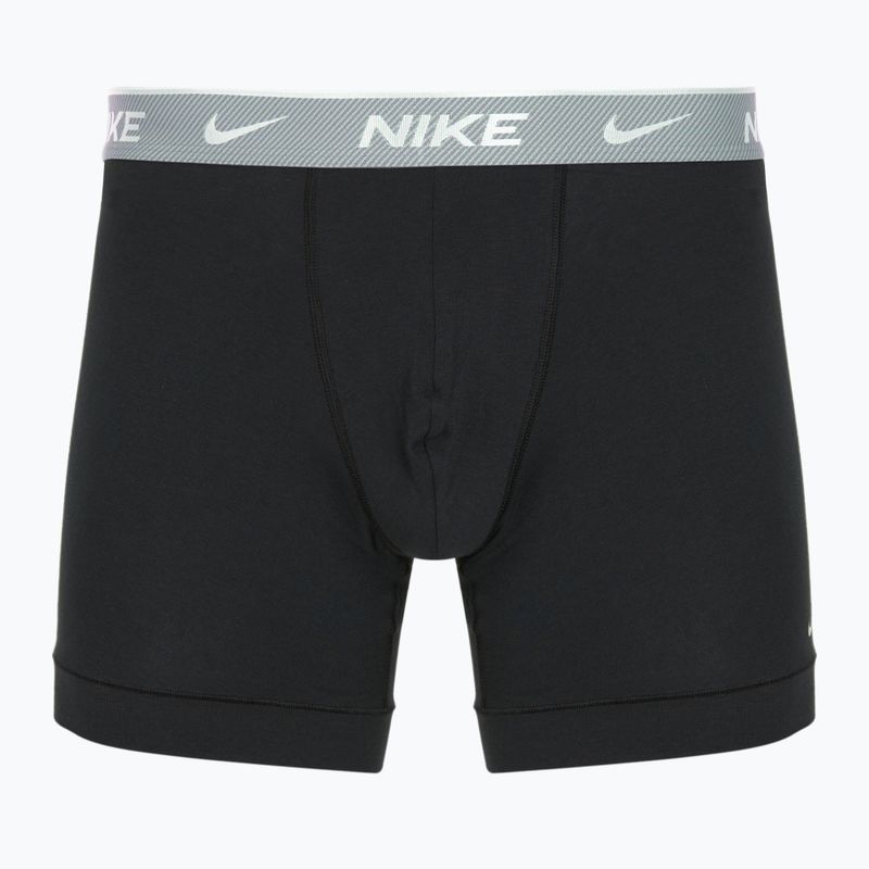 Boxeri pentru bărbați Nike Everyday Cotton Stretch 3 perechi bi bi/iron grey/clear grey high shine textured wb 2