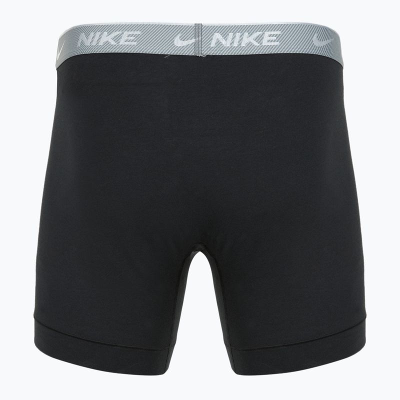 Boxeri pentru bărbați Nike Everyday Cotton Stretch 3 perechi bi bi/iron grey/clear grey high shine textured wb 3