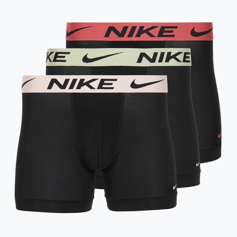 Boxeri pentru bărbați Nike Dri-Fit Essential Micro Boxer Brief 3 pary blk washed coral/olive aura/abrtract blue edge wb