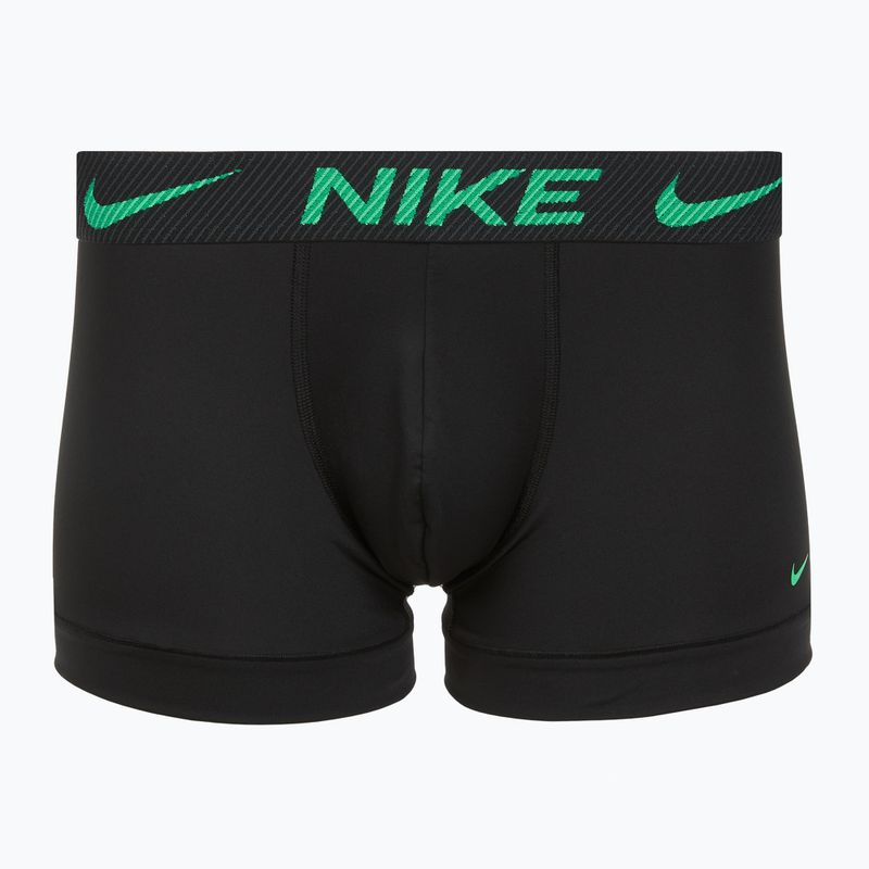 Boxeri pentru bărbați Nike Dri-Fit Essential Micro Trunk 3 pary black green shock/wild violet/black text wb 4