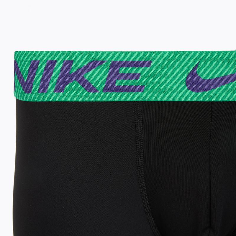 Boxeri pentru bărbați Nike Dri-Fit Essential Micro Trunk 3 pary black green shock/wild violet/black text wb 6