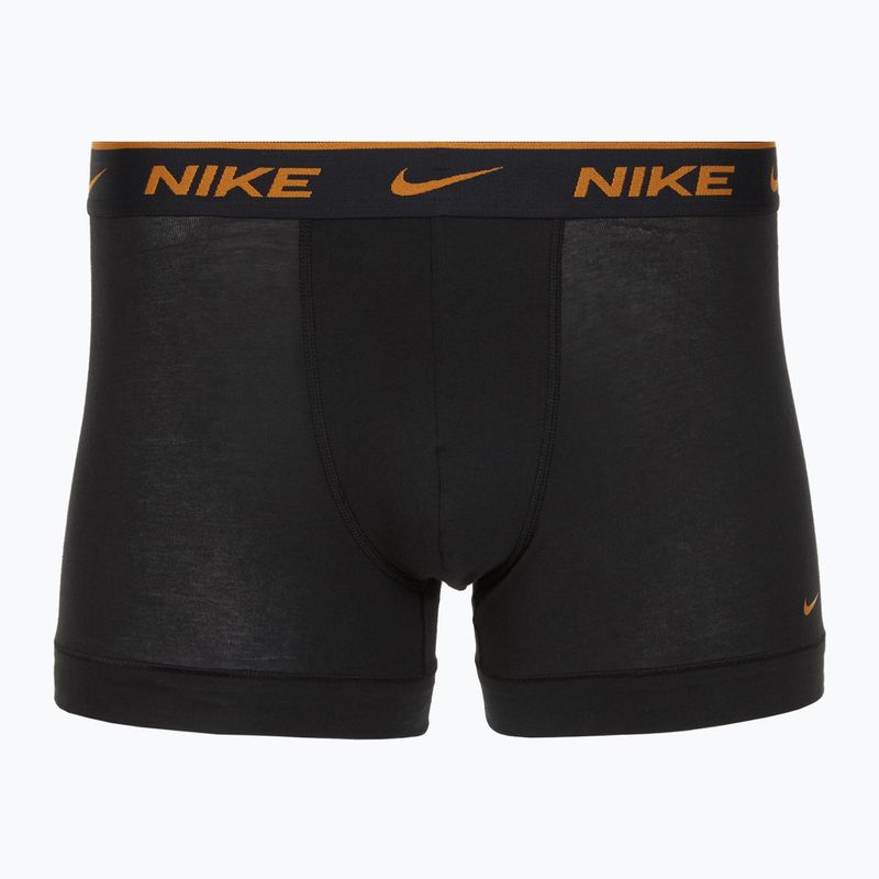 Boxeri pentru bărbați Nike Everyday Cotton Stretch Trunk 3 perechi black lig crim/des och/deep night logo waistband 2
