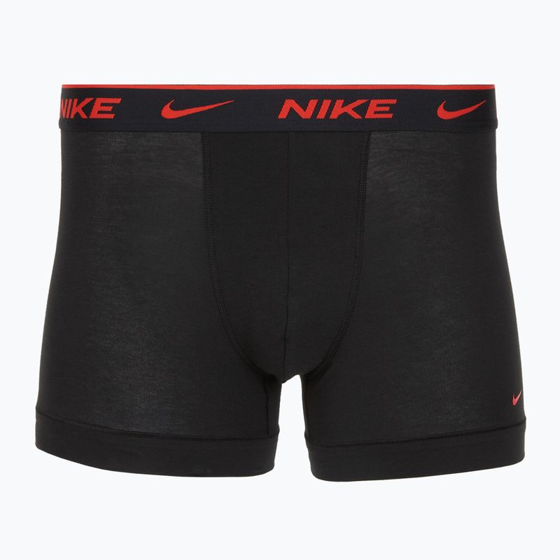 Boxeri pentru bărbați Nike Everyday Cotton Stretch Trunk 3 perechi black lig crim/des och/deep night logo waistband 3