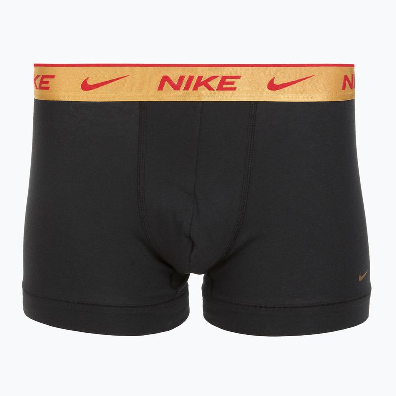 Boxeri pentru bărbați Nike Everyday Cotton Stretch Trunk 3 perechi blk/university red/wheat gold/black high shine wb 2