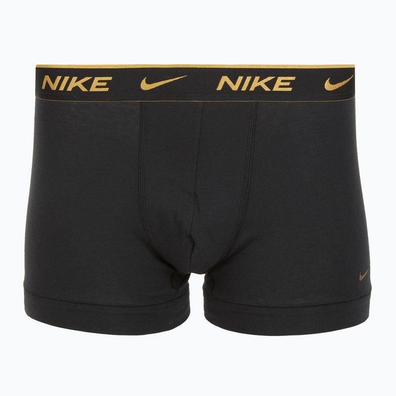 Boxeri pentru bărbați Nike Everyday Cotton Stretch Trunk 3 perechi blk/university red/wheat gold/black high shine wb 4