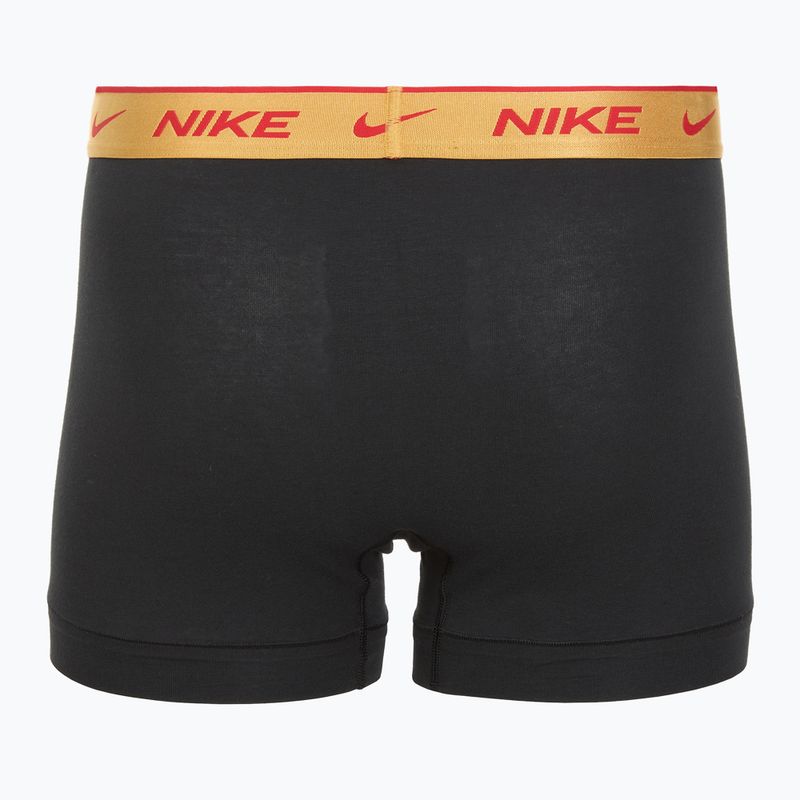 Boxeri pentru bărbați Nike Everyday Cotton Stretch Trunk 3 perechi blk/university red/wheat gold/black high shine wb 5