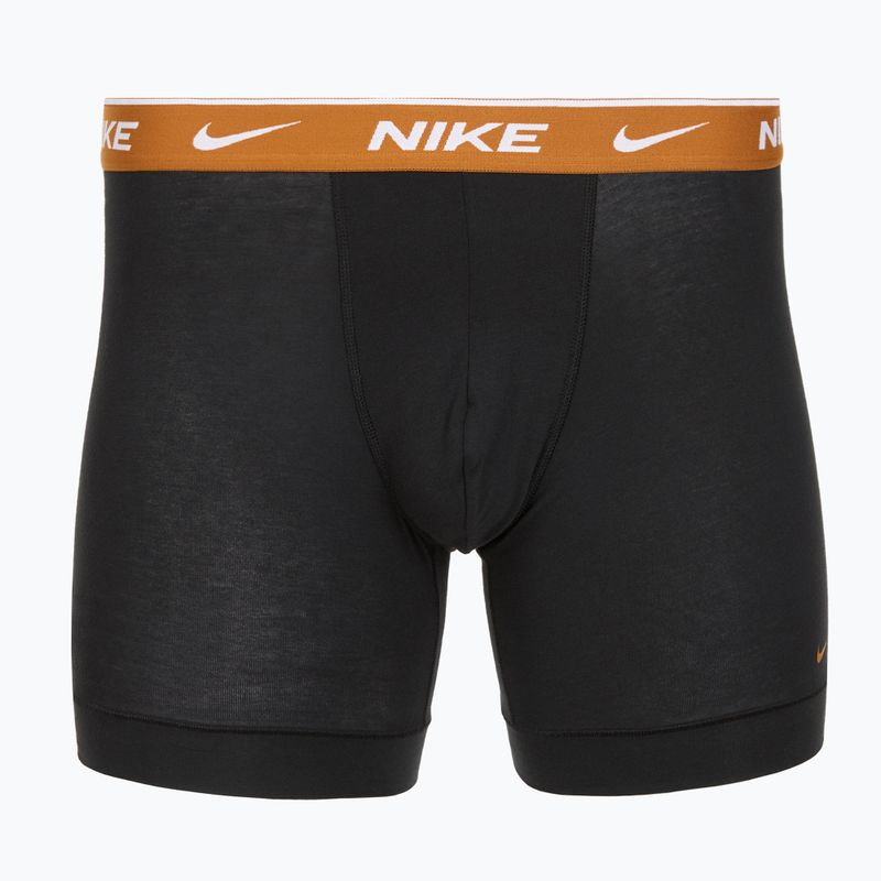 Boxeri pentru bărbați Nike Everyday Cotton Stretch 3 perechi black light crimsn/desrt ochre/black waistband 2