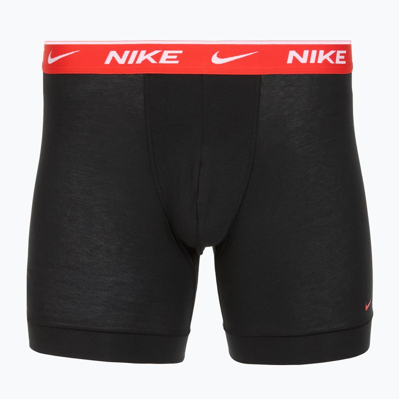 Boxeri pentru bărbați Nike Everyday Cotton Stretch 3 perechi black light crimsn/desrt ochre/black waistband 3